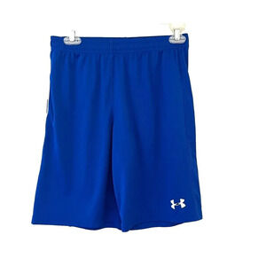 Under Armour Boy Blue Shorts YXL Polyester Athletic Basketball Sports Athleisure